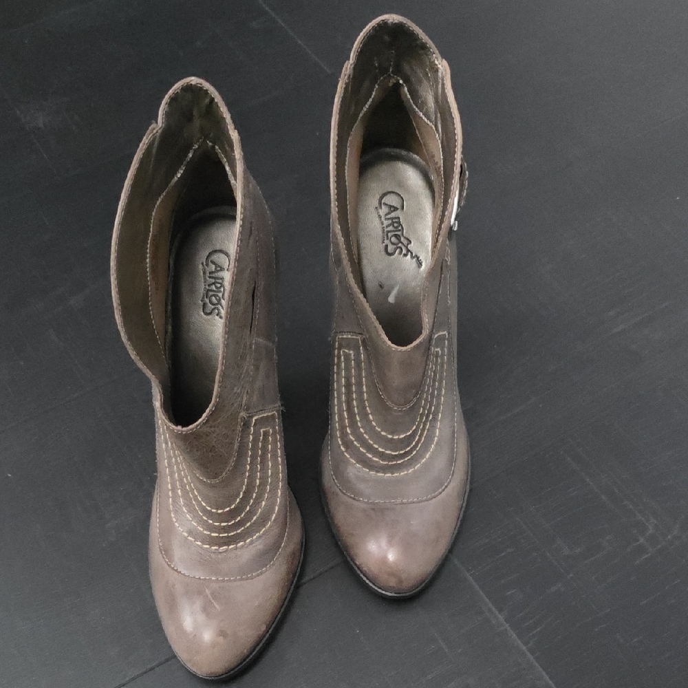Carlos by Carlos Santana Taupe Ankle Booties